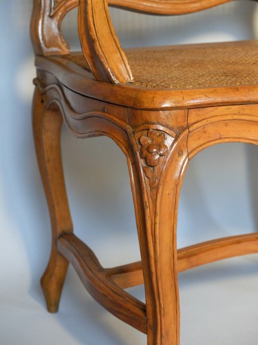 Antiquités - Pair of caned armchairs stamped Pierre Moreau