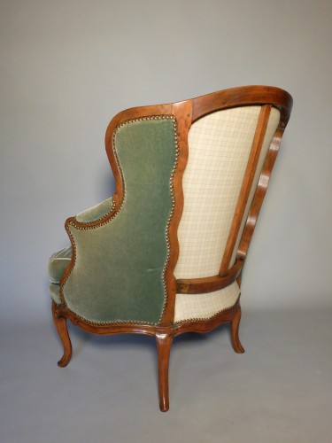 Bergère à oreilles estampillée Boucault - Antiquités Olivier Alberteau