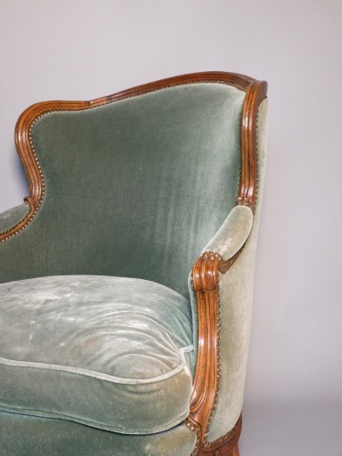 XVIIIe siècle - Bergère à oreilles estampillée Boucault