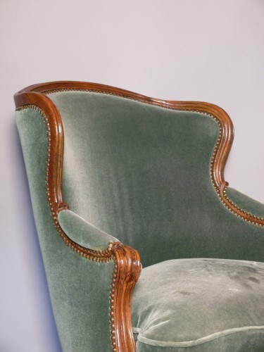 Bergère à oreilles estampillée Boucault - Louis XV