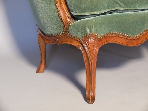 Louis XV - Bergère à oreilles estampillée Boucault