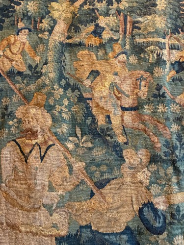 XVIIe siècle - "La chasse au lion", tapisserie des Flandres, XVIIème siècle