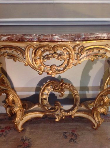 Grande console Louis XV - Mobilier Style Louis XV