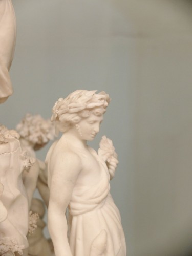 Céramiques, Porcelaines  - Groupe allégorique en biscuit - Paris, fin XVIIIe siècle