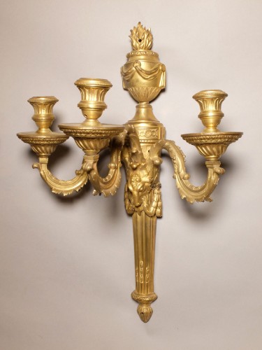 Paire d'appliques d'époque Louis XVI - Luminaires Style Louis XVI