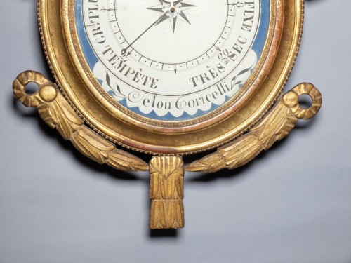 Objet de décoration Baromètre - Baromètre médaillon d'époque Louis XVI