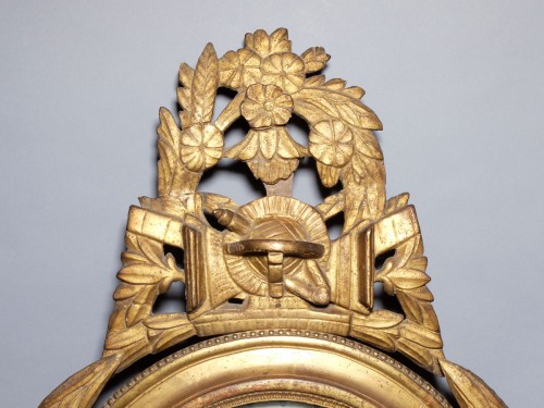 Baromètre médaillon d'époque Louis XVI - Antiquités Olivier Alberteau