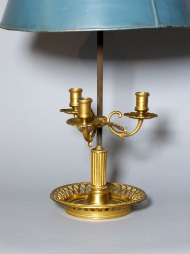 Lampe bouillotte en bronze doré et tôle laquée - Luminaires Style 