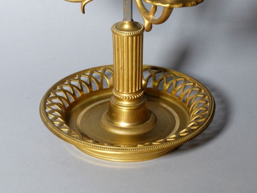 Luminaires Lampe - Lampe bouillotte en bronze doré et tôle laquée
