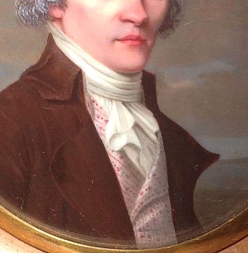 Portrait miniature de Mr Moncand Roux - Antiquités Olivier Alberteau