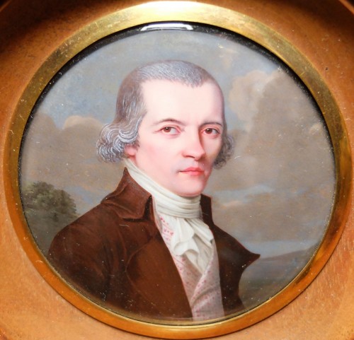 Portrait miniature de Mr Moncand Roux - Empire