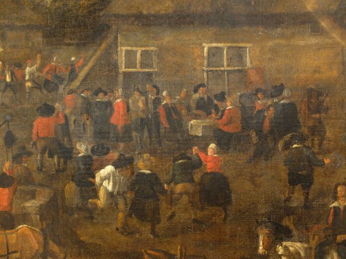 Tableaux et dessins Tableaux XVIIe siècle - XVIIe siècle "Kermesse flamande"