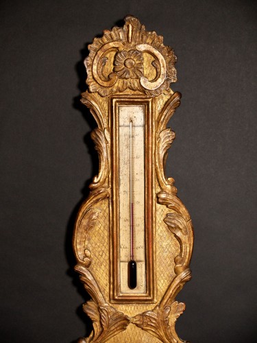 Objet de décoration Baromètre - Baromètre thermomètre d'époque Louis XV