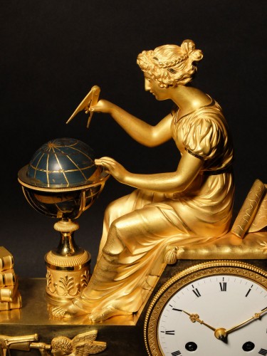 Pendule à l'Astronomie d'époque Empire - Antiquités Olivier Alberteau