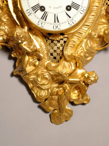 Louis XV cartel by Aubert, valet de chambre and watchmaker to the King, circa 1750 - Louis XV