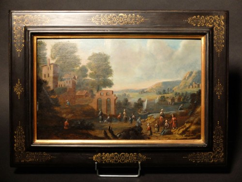 18th century - Lively harbor scene, attributed to Marc BAETS circa 1700