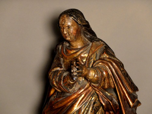 Virgin Of The Immaculate Conception - Spain XVIIth Century  - Religious Antiques Style Louis XIV