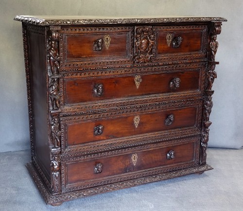 Chest of drawers &quot;à bambocci&quot; - Genoa, Renaissance period - Furniture Style Renaissance