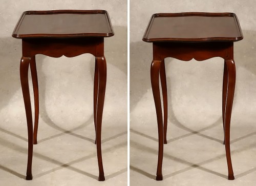 18th century - Mahogany cabaret and quadrille table - La Rochelle, 18th century