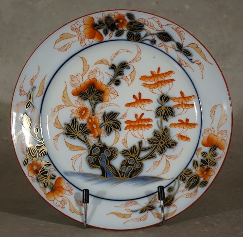 Ensemble de porcelaines tricolores de Bayeux - Période Joachim Langlois - Céramiques, Porcelaines Style 