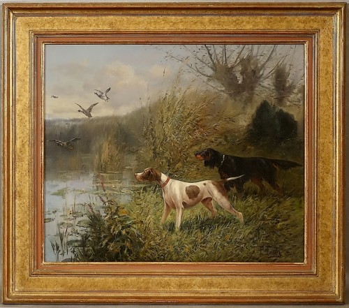 Pair of hunting scenes - Pierre Testu (1889-1928) - Paintings & Drawings Style 