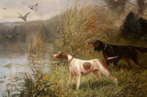 Pair of hunting scenes - Pierre Testu (1889-1928) - 