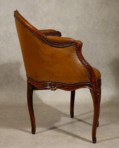 Antiquités - Fauteuil de bureau par Jean-René Nadal, Paris époque Louis XV