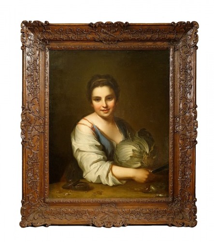 La coupeuse de choux ou Le Midy. Atelier de Jean-Baptiste Santerre. XVIIIe