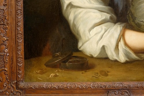 XVIIIe siècle - La coupeuse de choux ou Le Midy. Atelier de Jean-Baptiste Santerre. XVIIIe