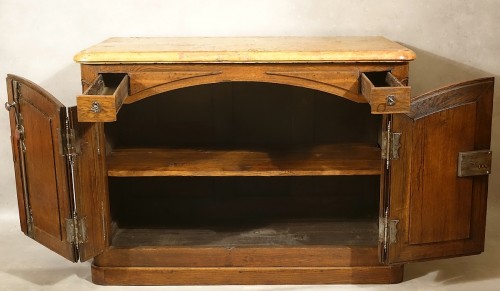 18th century - solid oak &quot;double evolution&quot; hunting sideboard