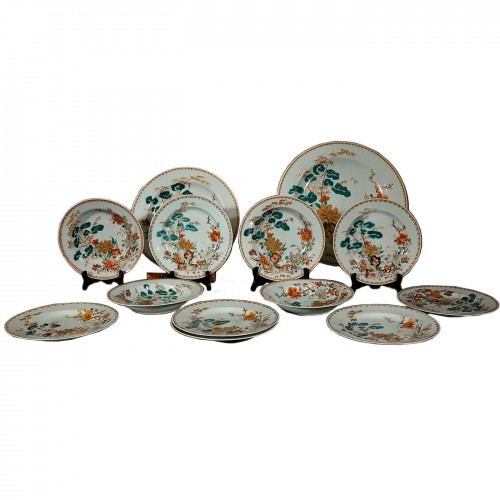Partie de service de la Compagnie des Indes famille verte - Chine - Kangxi