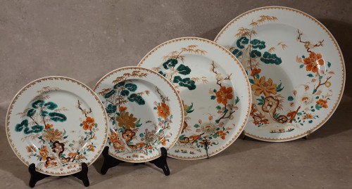 Céramiques, Porcelaines  - Partie de service de la Cie des Indes famille verte