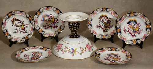 Service à dessert en porcelaine de Bayeux - Céramiques, Porcelaines Style Louis-Philippe