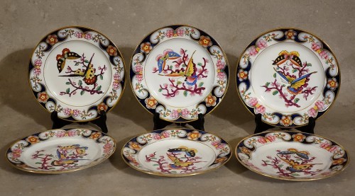 Service à dessert en porcelaine de Bayeux - Antiquités Philippe Glédel