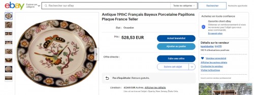 Louis-Philippe - Service à dessert en porcelaine de Bayeux