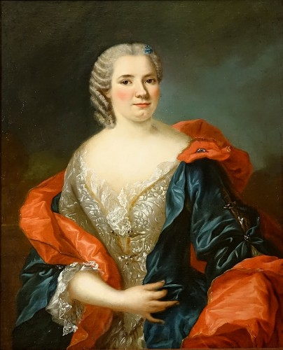 Grand portrait d'époque Régence - Cercle des Van Loo - Antiquités Philippe Glédel