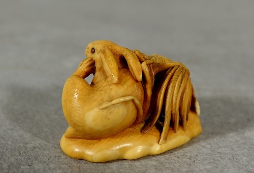 Netsuke signé Kaigyokusai Masatsugu - 