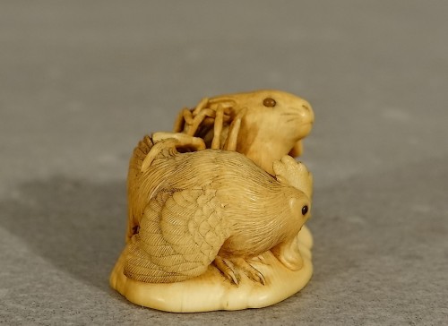 Antiquités - Netsuke signé Kaigyokusai Masatsugu