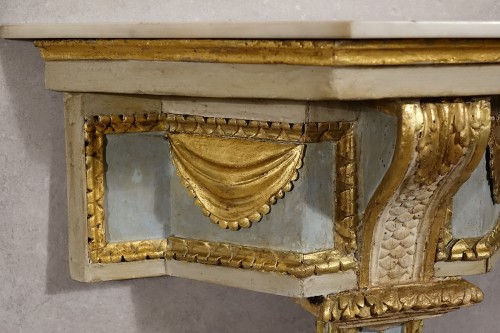 XVIIIe siècle - Paire de consoles piémontaises néoclassiques - Italie XVIIIe