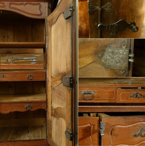 Louis XV - Armoire de mariage provençale - Fourques XVIIIe