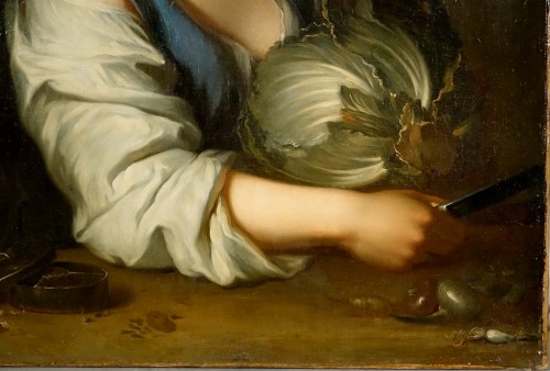 "La coupeuse de choux" ou "Le Midy" - Atelier de Jean-Baptiste Santerre - Régence
