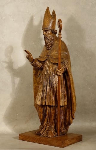Saint-Nicolas en évêque - XVIIe siècle - Sculpture Style 