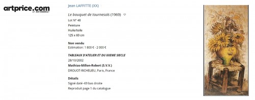 Composition aux tournesols - Jean Laffitte - XXe - 