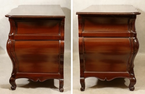 Louis XV - Commode de port bordelaise en acajou massif