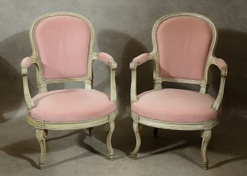 Transition - Salon de 4 fauteuils Transition en console par Georges Jacob - Paris XVIIIe