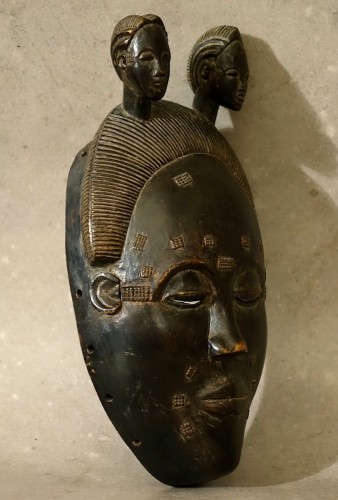 Masque portrait Baoulé - Antiquités Philippe Glédel