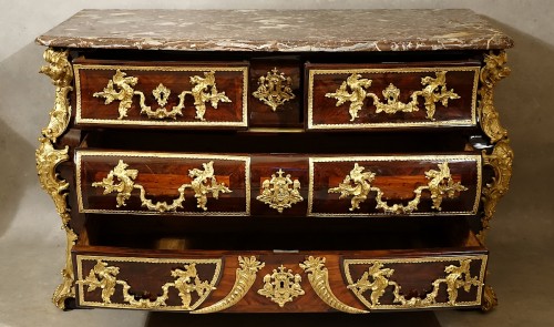 Antiquités - Très impressionnante commode Régence aux dragons