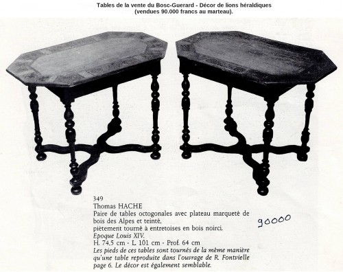 Antiquités - Table de changeur suisse - Canton des Grisons XVIIe.