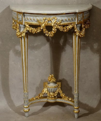 Petite console d’époque Louis XVI - Mobilier Style Louis XVI