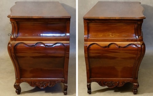 Antiquités - Commode bordelaise en acajou massif - Bordeaux XVIIie